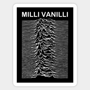 Milli Vanilli Unknown Pleasures Parody Magnet